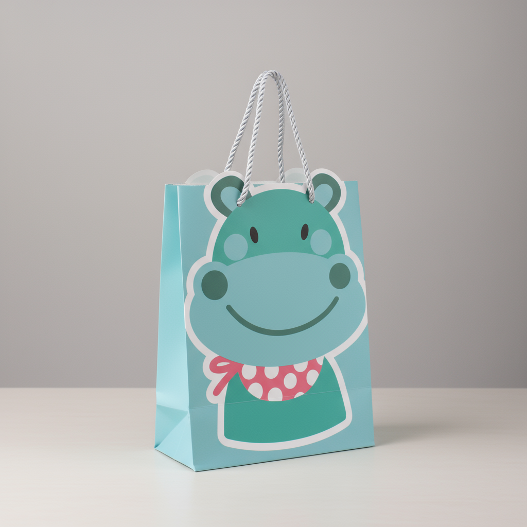 Paper Gift Bag Frog 23 X 18 X 10cm 1pc