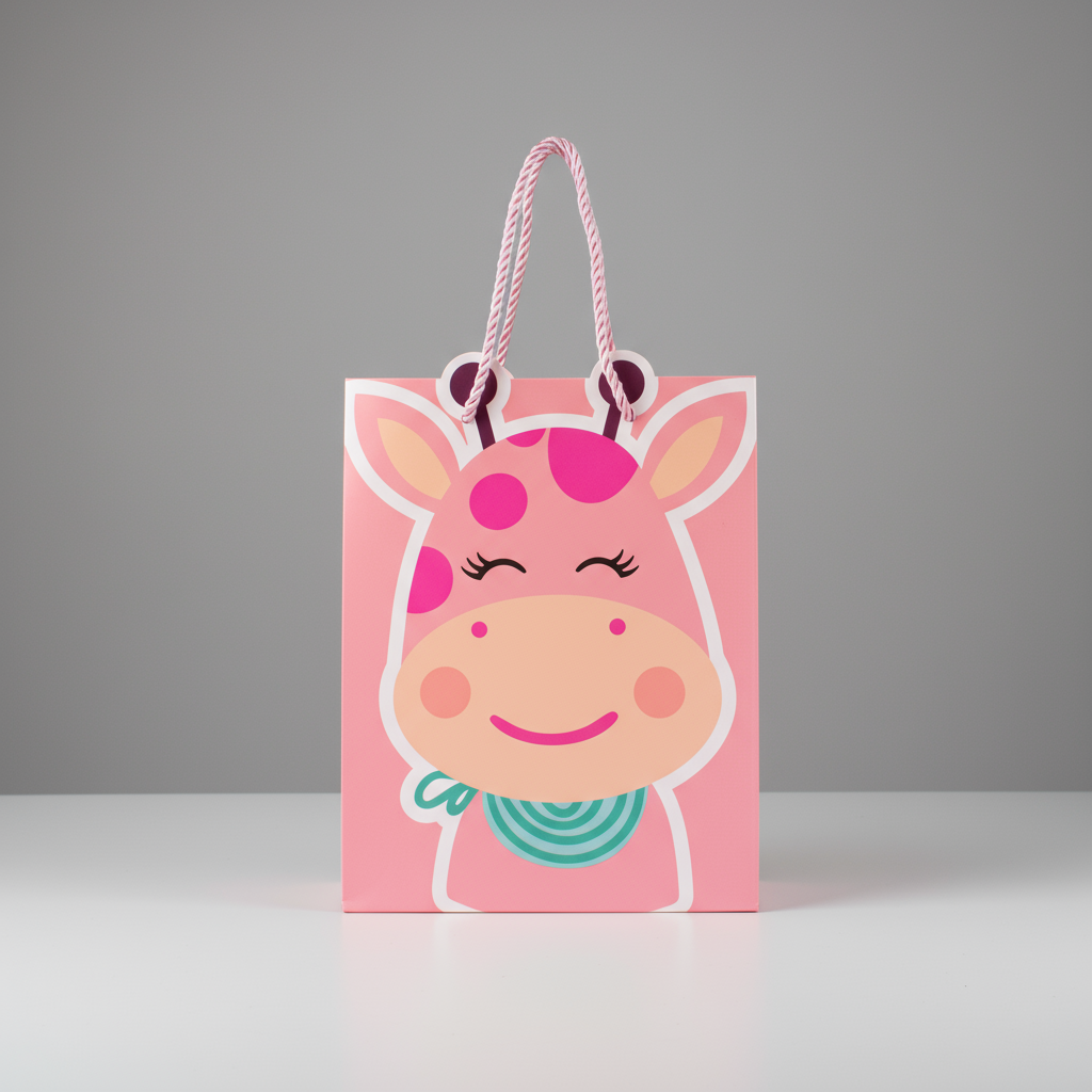 Paper Gift Bag Cow 23 X 18 X 10cm 1pc