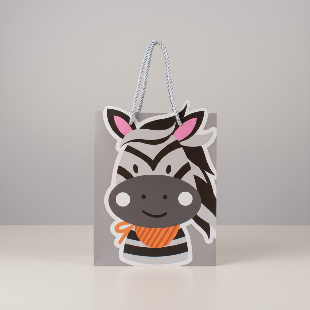 Paper Gift Bag Zebra 23 X 18 X 10cm 1pc