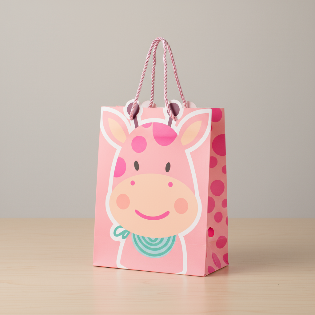 Paper Gift Bag Cow 32 X 26 X 12cm 1pc