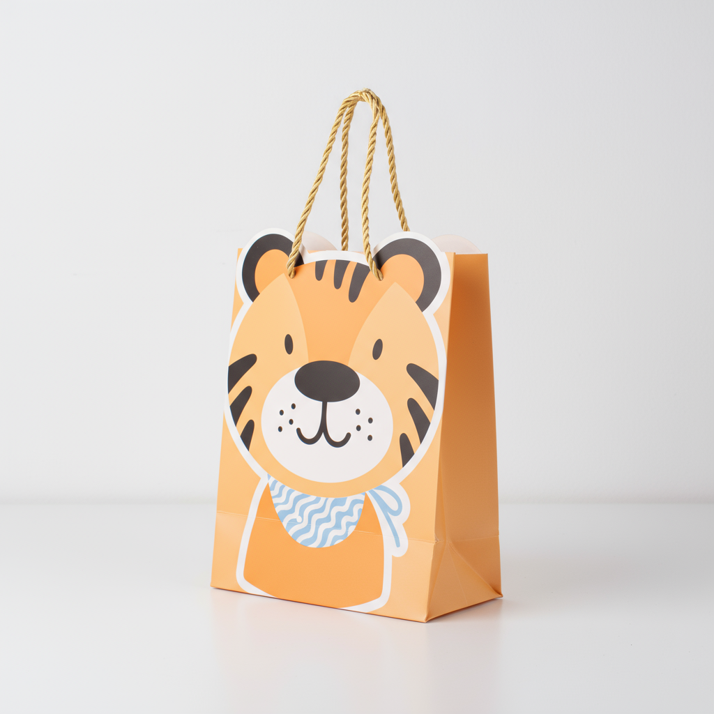 Paper Gift Bag Lion 32 X 26 X 12cm 1pc