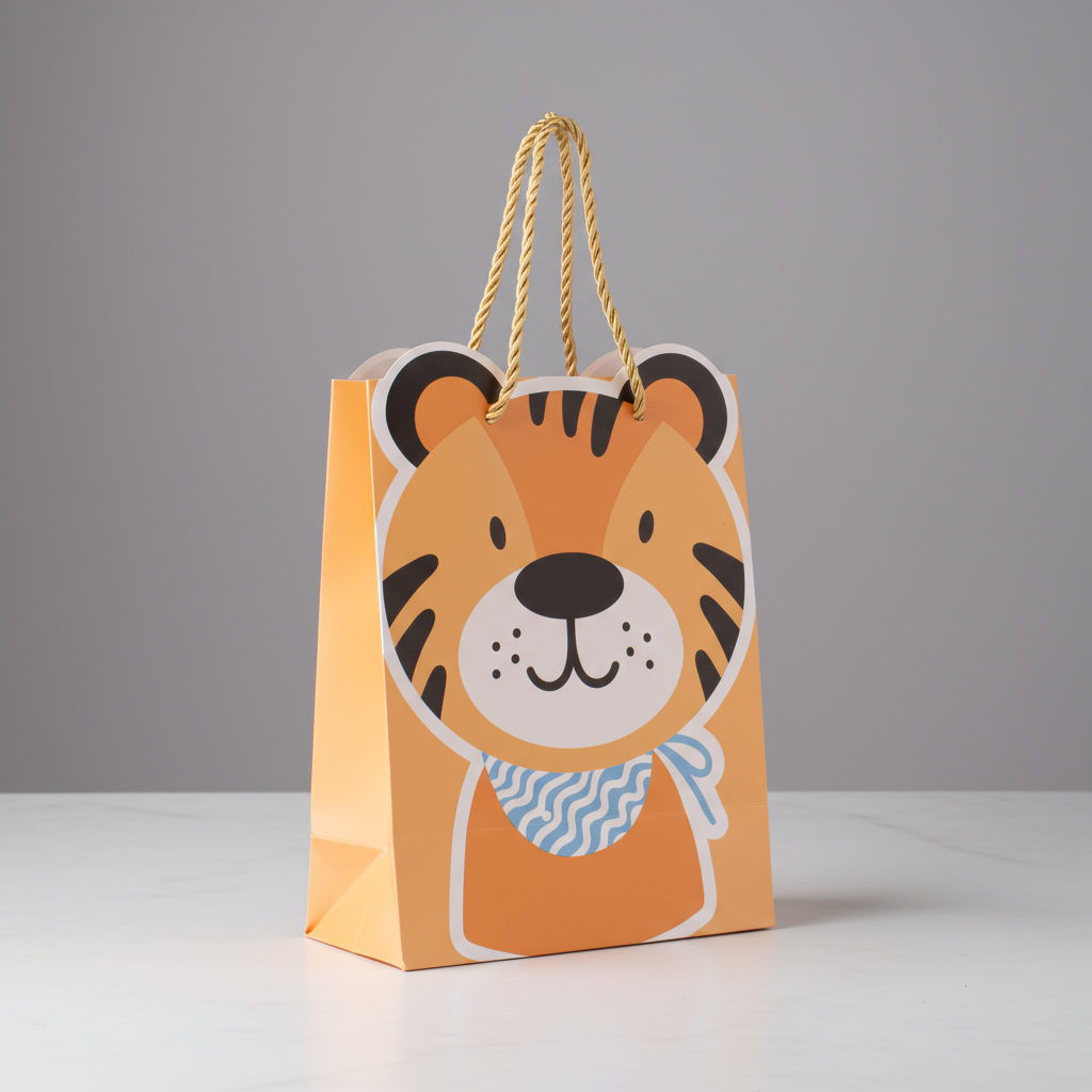 Paper Gift Bag Lion 32 X 26 X 12cm 1pc