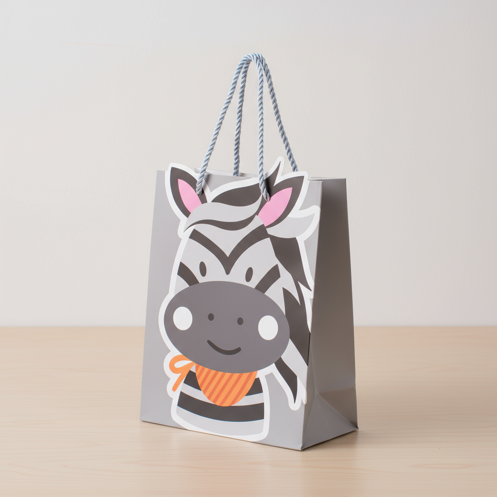 Paper Gift Bag Zebra 32 X 26 X 12cm 1pc