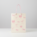Paper Gift Bag Pink Dot with Pink Bow 23 X 18 X 10cm 1pc