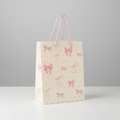 Paper Gift Bag Pink Dot with Pink Bow 32 X 26 X 12cm 1pc