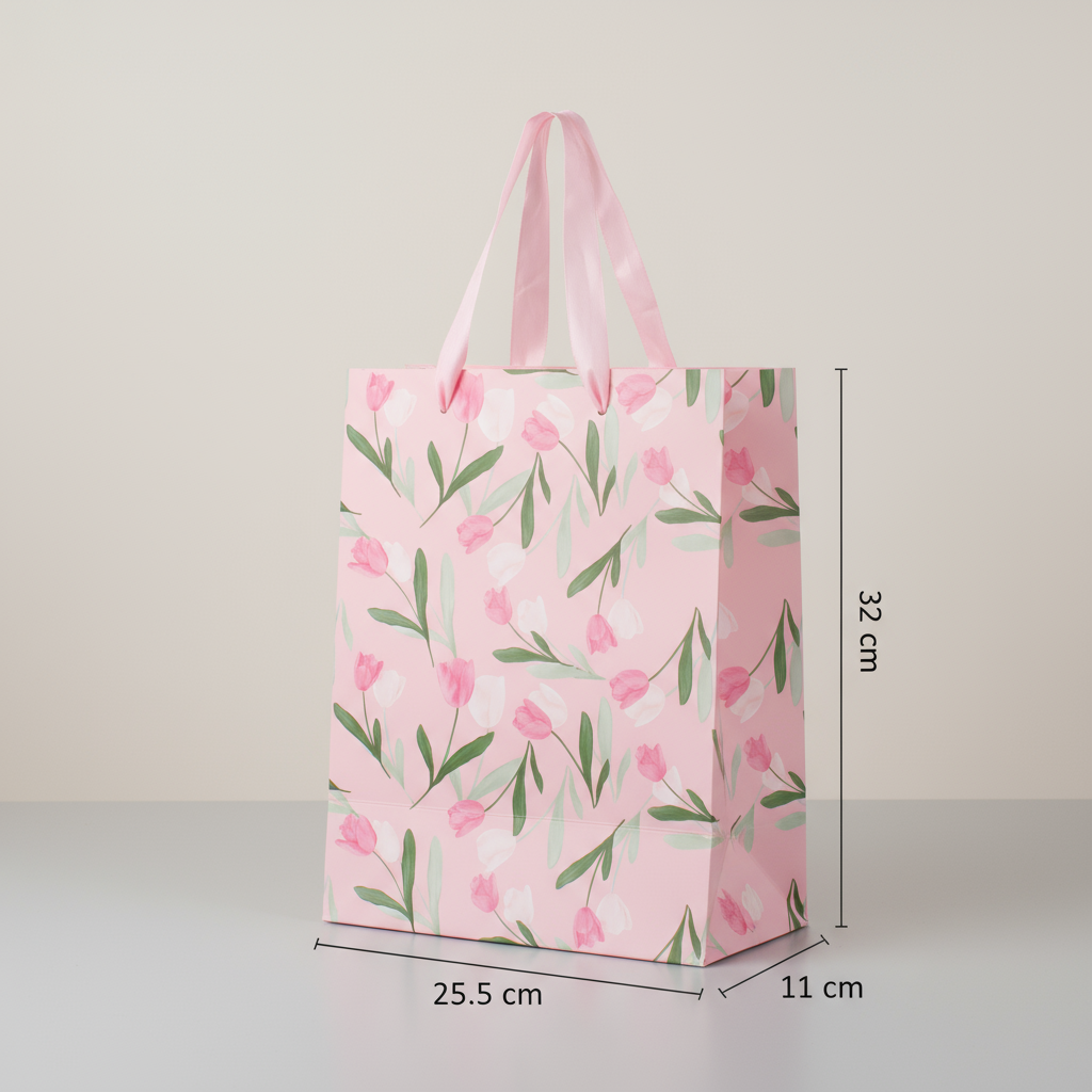 Paper Gift Bag Tulip Delight 32 X 26 X 12cm 1pc
