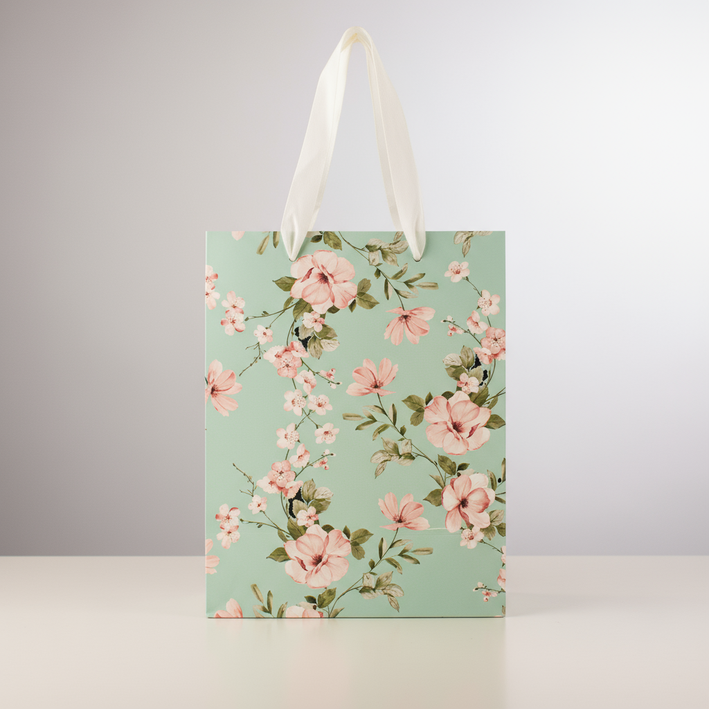 Paper Gift Bag Wild Blossom 32 X 26 X 12cm 1pc