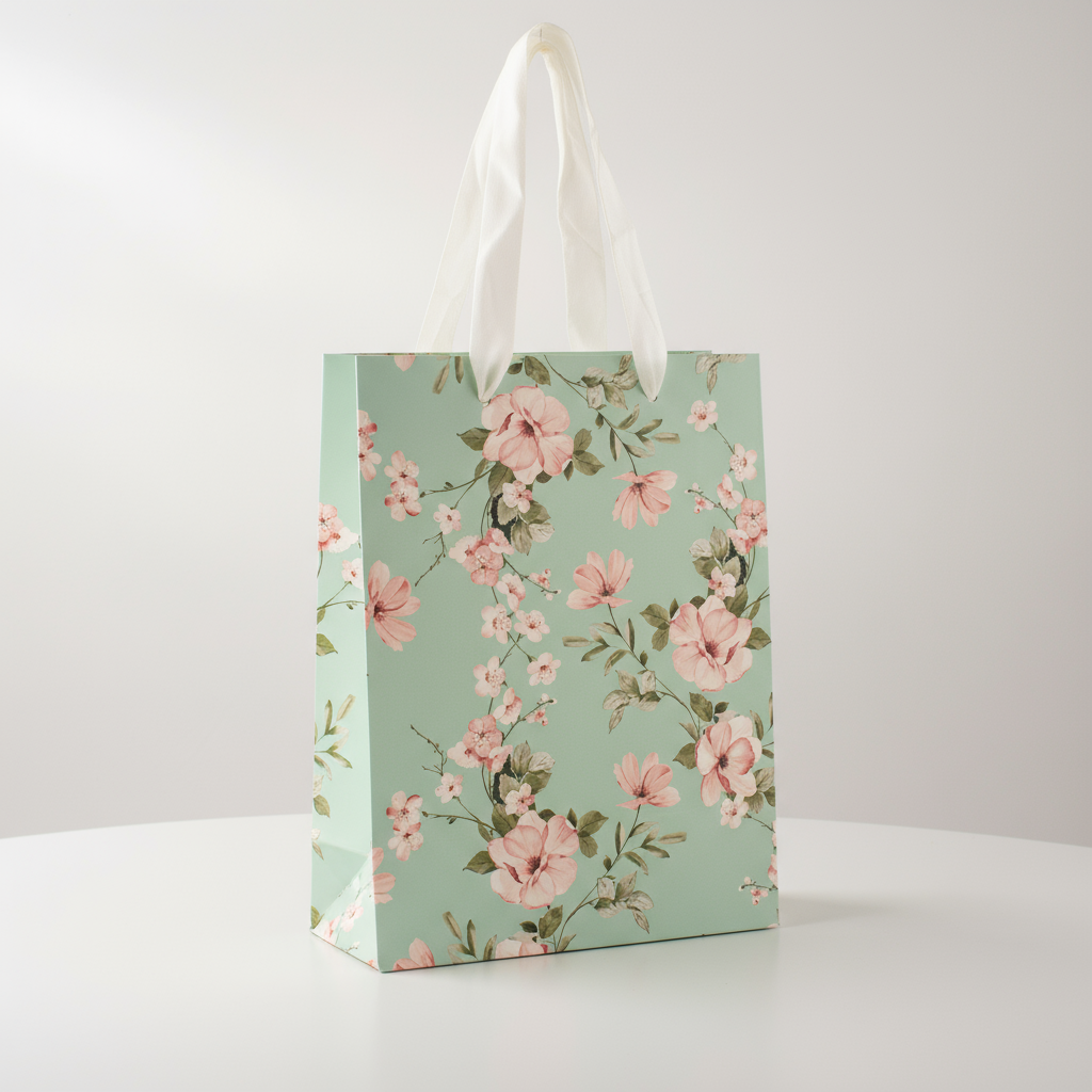 Paper Gift Bag Wild Blossom 32 X 26 X 12cm 1pc