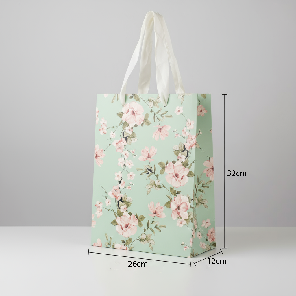 Paper Gift Bag Wild Blossom 32 X 26 X 12cm 1pc