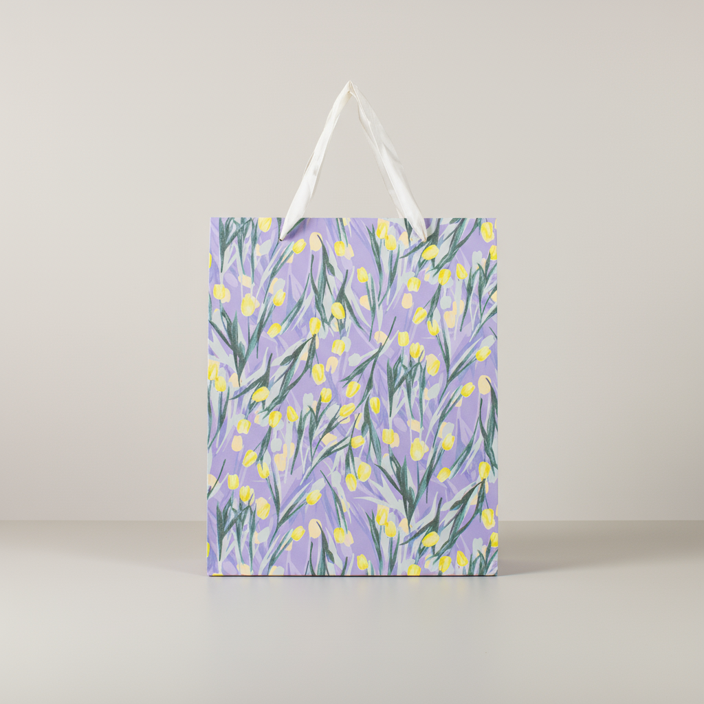 Paper Gift Bag Sunny Tulips 32 X 26 X 12cm 1pc