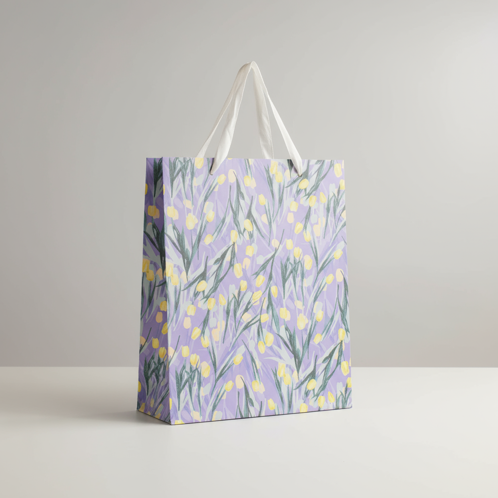 Paper Gift Bag Sunny Tulips 32 X 26 X 12cm 1pc