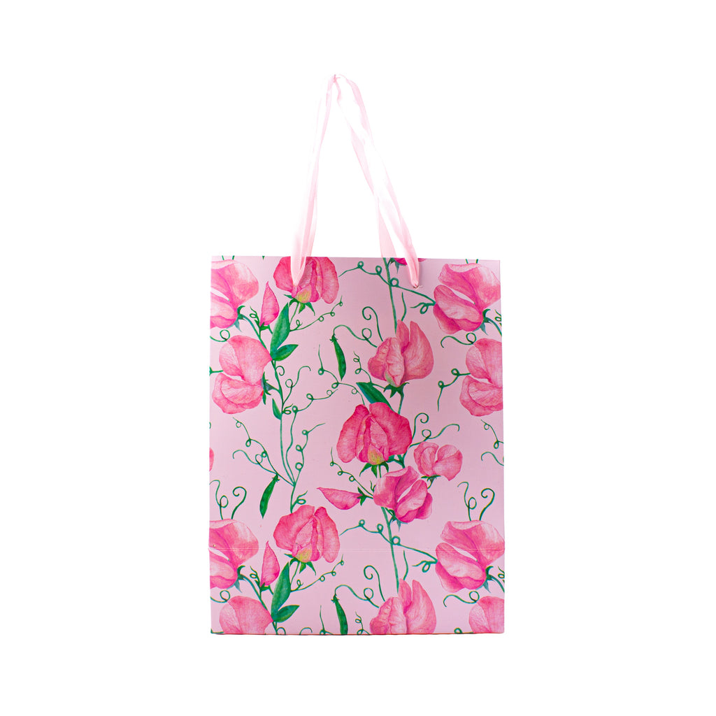 Paper Gift Bag Sweet Pea Blossom 32 X 26 X 12cm 1pc