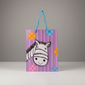 3D Paper Gift Bag Black And White Giraffe 23 X 18 X 10cm 1pc