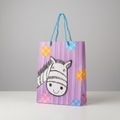 3D Paper Gift Bag Black And White Giraffe 32 X 25.5 X 11cm 1pc