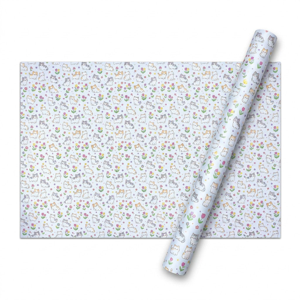 Gift Wrapping Paper Playful Kitty 27.75 x 19.29inch 1 Sheet