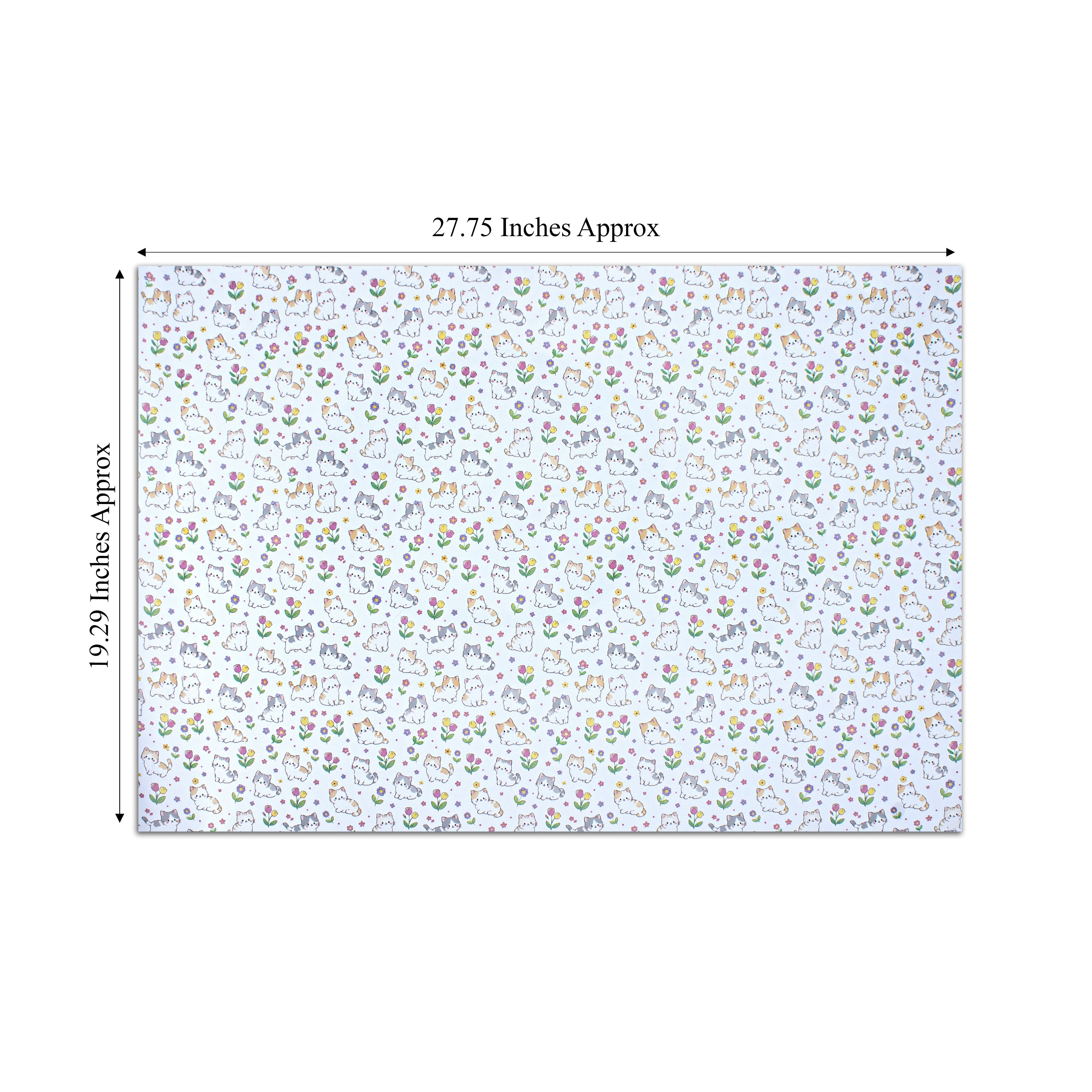 Gift Wrapping Paper Playful Kitty 27.75 x 19.29inch 1 Sheet