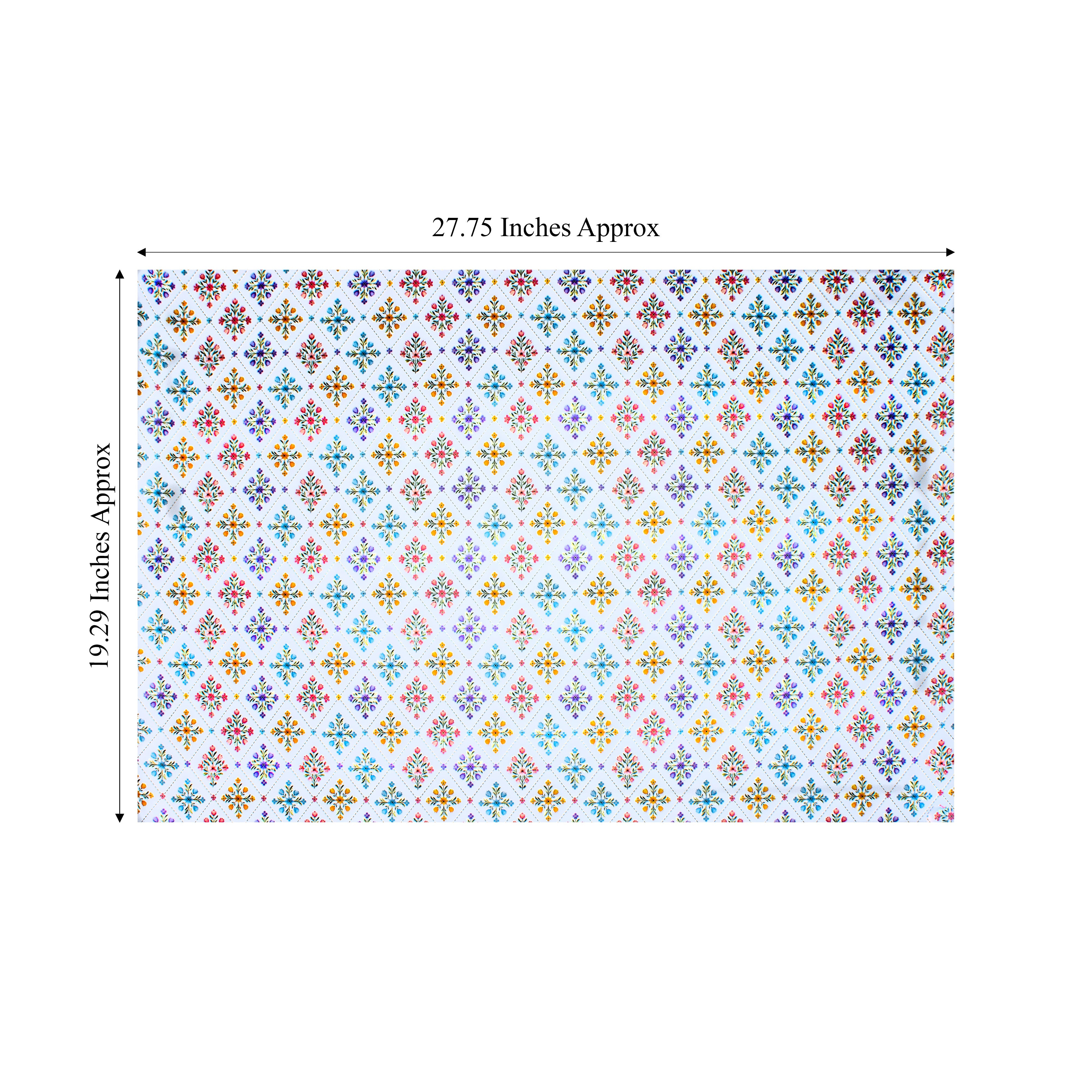 Gift Wrapping Paper Floral Medallions 27.75 X 19.29inch 1 Sheet