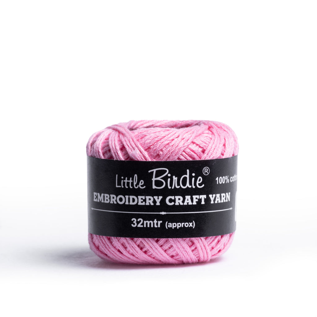 Crochet & Embroidery Thread - Cotton, 6 Ply, Light Pink, Approx. 32mt Ball