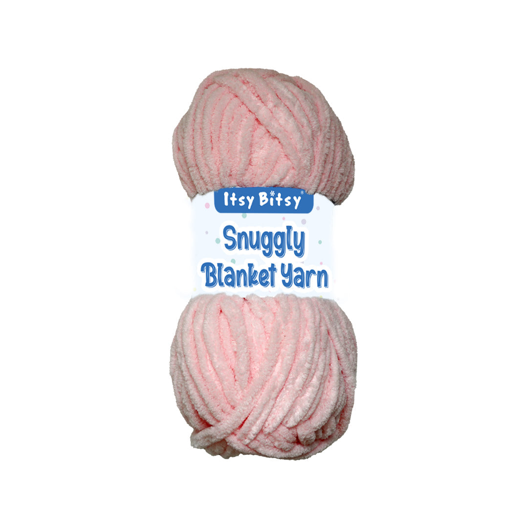 Snuggly Blanket Knitting/Crochet Yarn 100% Polyester Light Pink 50m 100g