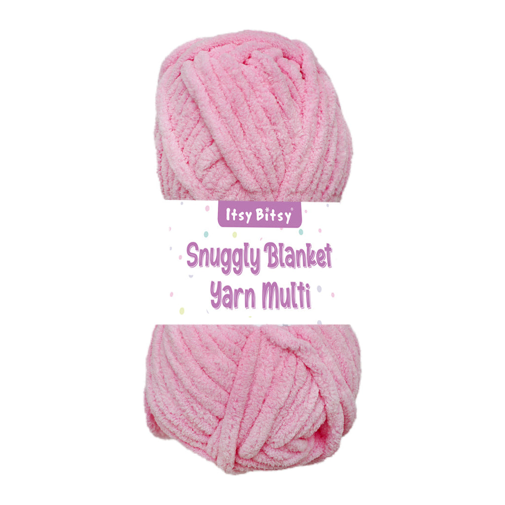Snuggly Blanket Knitting/Crochet Yarn 100% Polyester Medium Pink 50m 100g