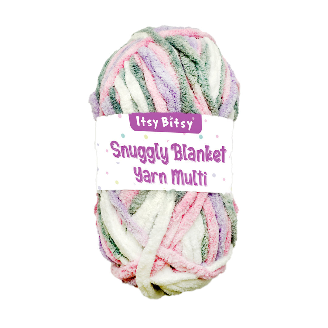 Snuggly Blanket Knitting/Crochet Yarn 100% Polyester Orchid Rose Multi Colour 50m 100g
