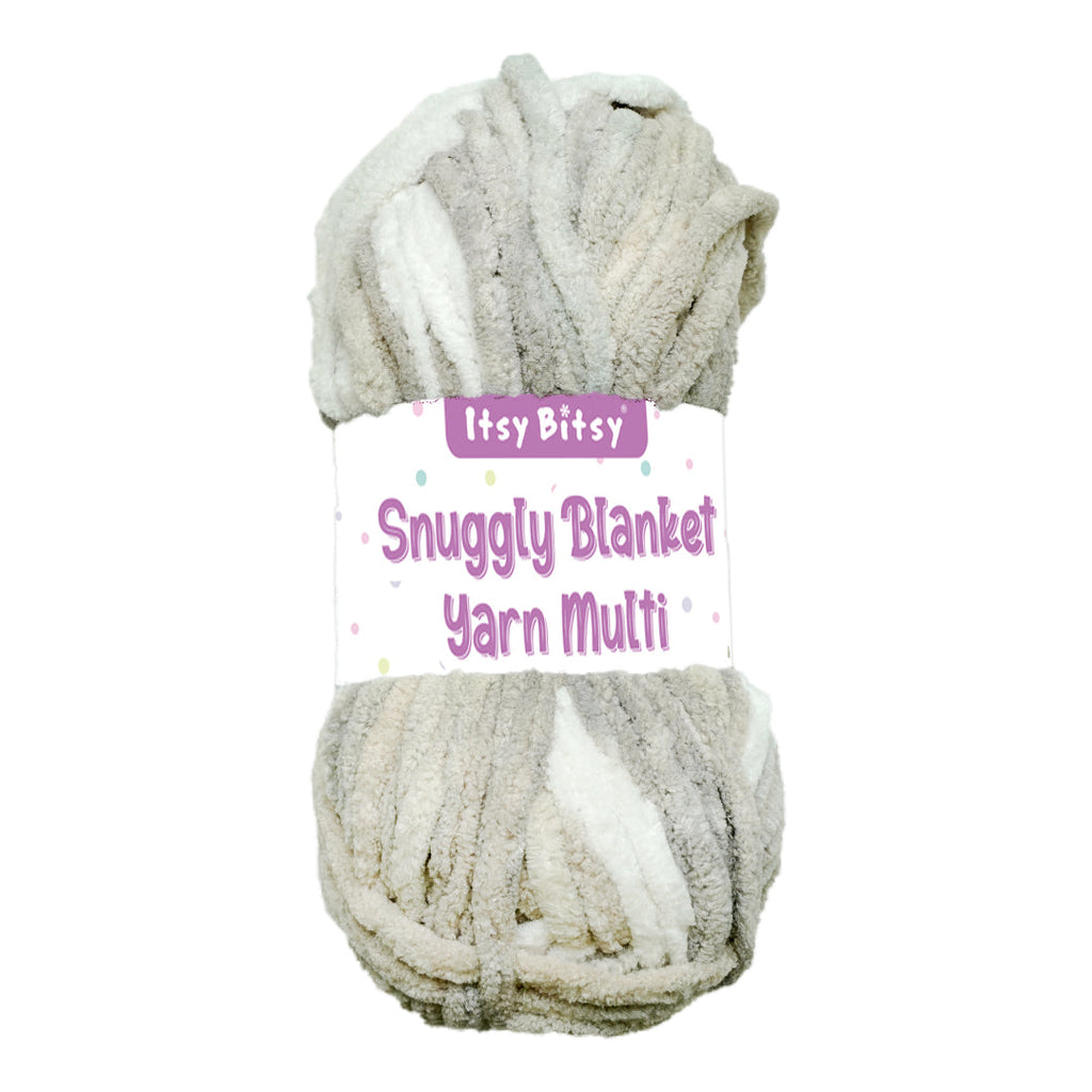 Snuggly Blanket Knitting/Crochet Yarn 100% Polyester Earthy Brown Multi Colour 50m 100g