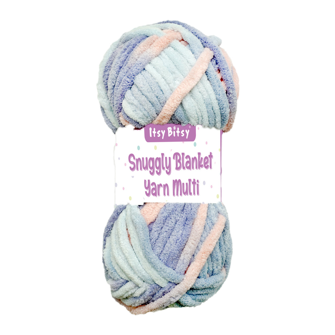 Snuggly Blanket Knitting/Crochet yarn Multi 100% Polyester Grey Marble Multi Colour 50m 100g