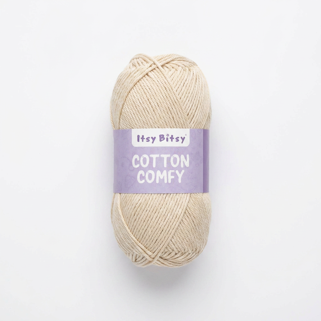 Cotton Comfy Knitting/Crochet Yarn 100% Cotton Stonewall 169m 100g