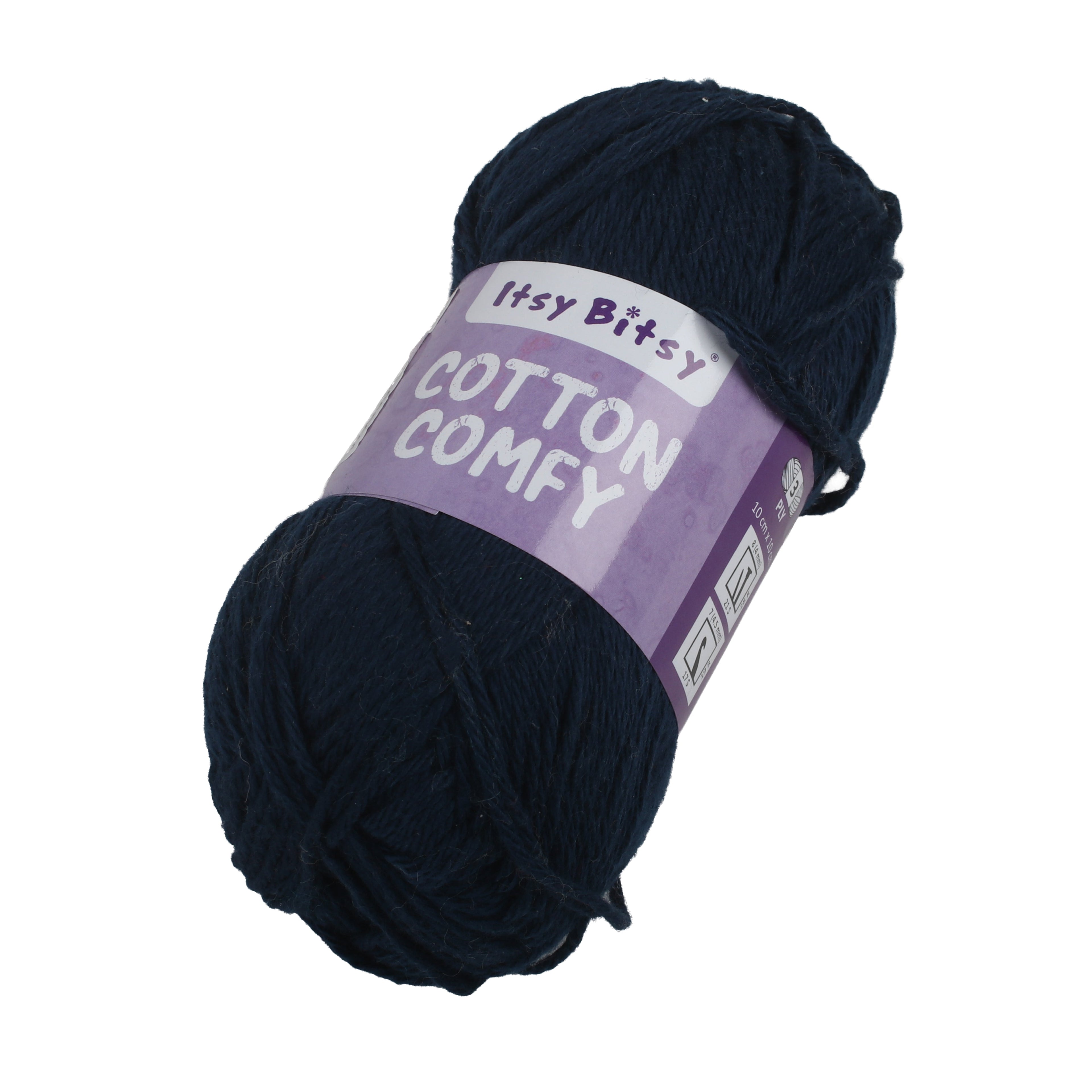 Cotton Comfy Knitting/Crochet Yarn 100% Cotton Midnight Blue 169m 100g