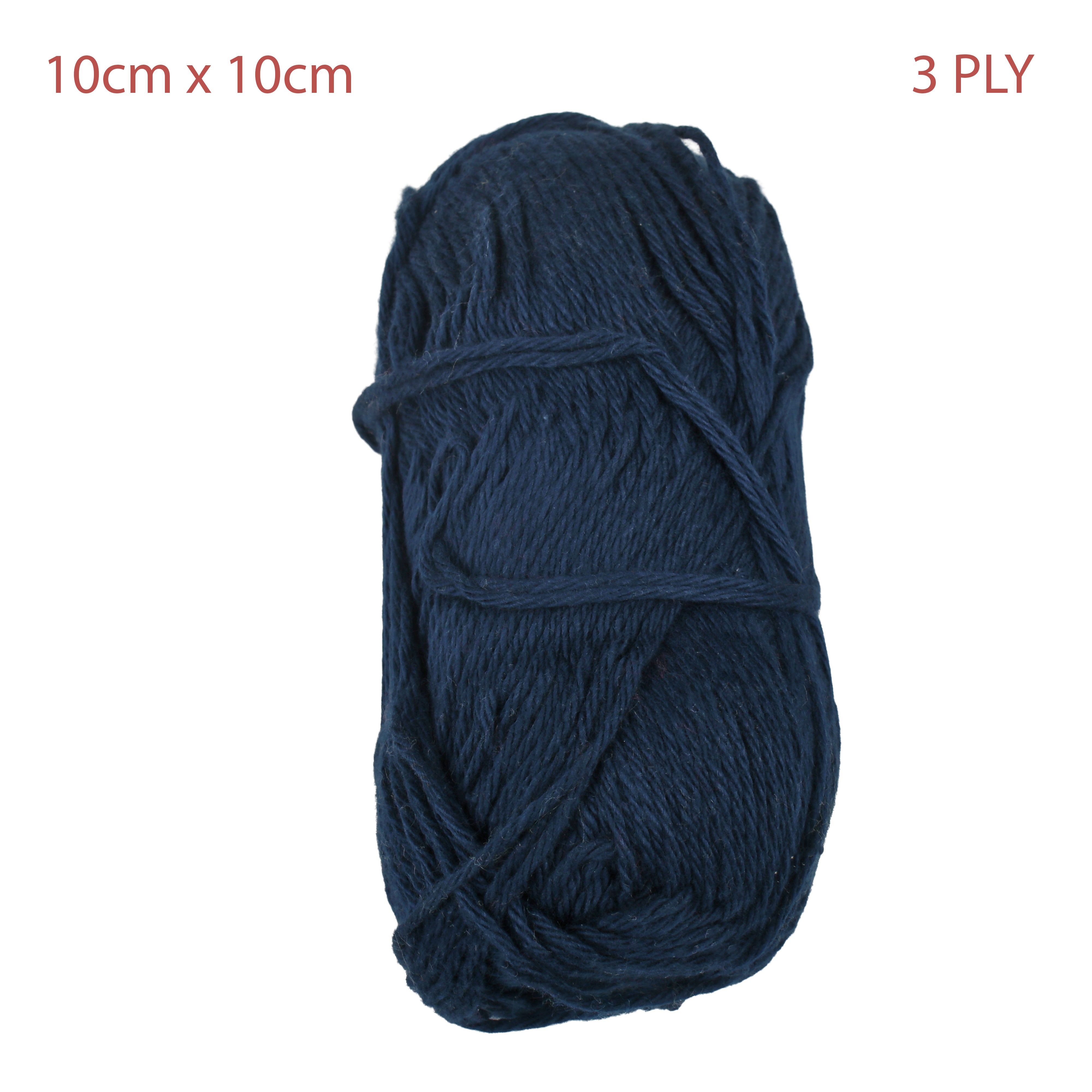 Cotton Comfy Knitting/Crochet Yarn 100% Cotton Midnight Blue 169m 100g