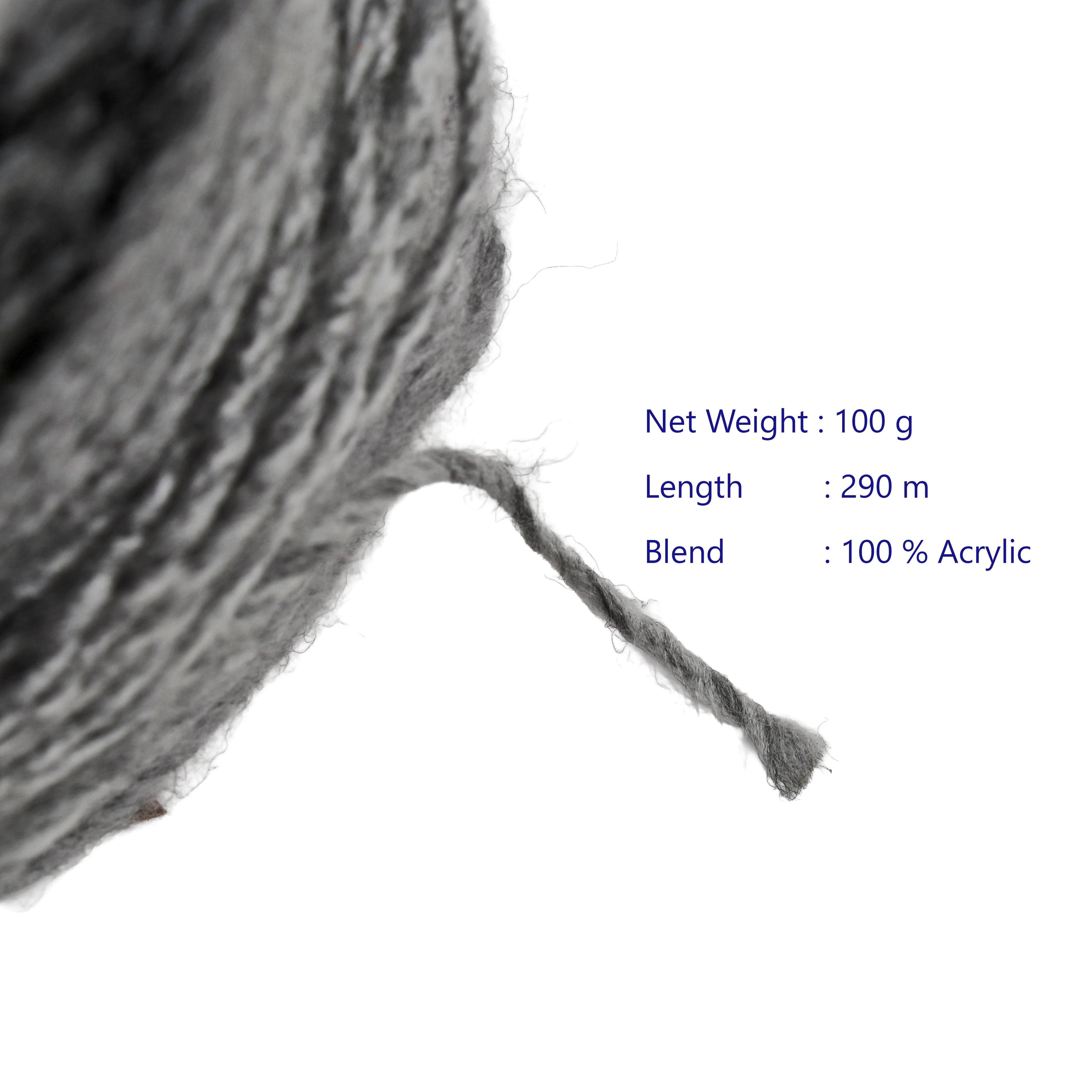 Colour Fusion Knitting/Crochet Yarn 100% Acrylic Grey Dove 290m 100g