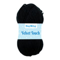 Velvet Touch Knitting/Crochet Yarn 100% Acrylic Jet Black 200m 100g
