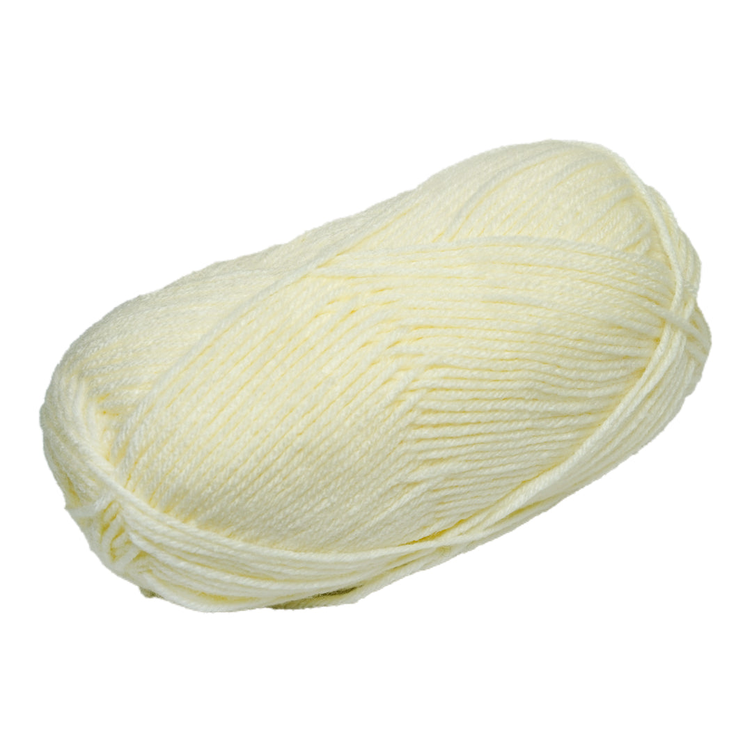Velvet Touch Knitting/Crochet Yarn 100% Acrylic White 200m 100g