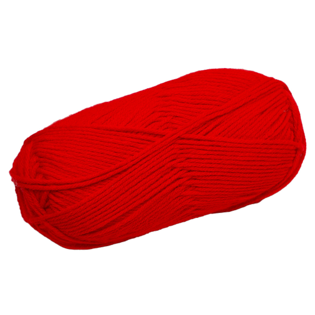 Velvet Touch Knitting/Crochet Yarn 100% Acrylic Red 200m 100g