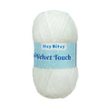 Velvet Touch Knitting/Crochet Yarn 100% Acrylic Lurex - White 200m 100g