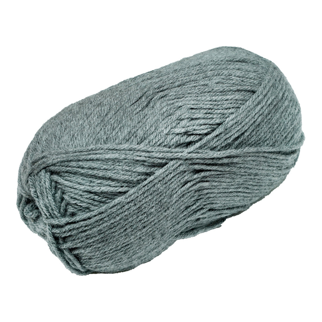 Velvet Touch Knitting/Crochet Yarn 100% Acrylic Grey Melange 200m 100g