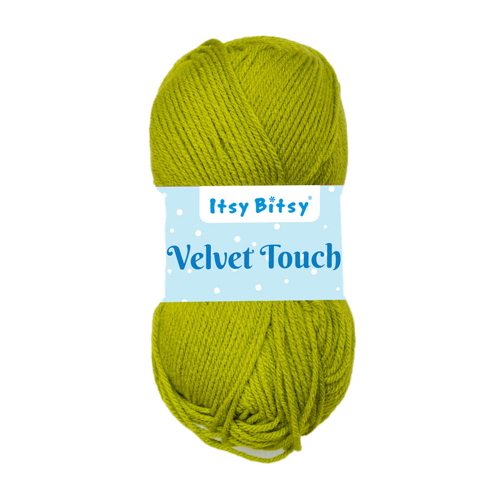 Velvet Touch Knitting/Crochet Yarn 100% Acrylic Celery 200m 100g