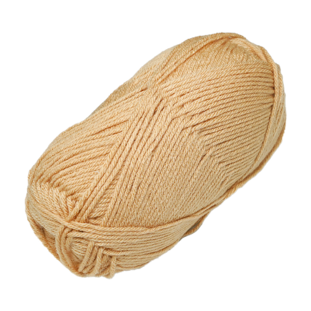 Velvet Touch Knitting/Crochet Yarn 100% Acrylic Light Beige 200m 100g