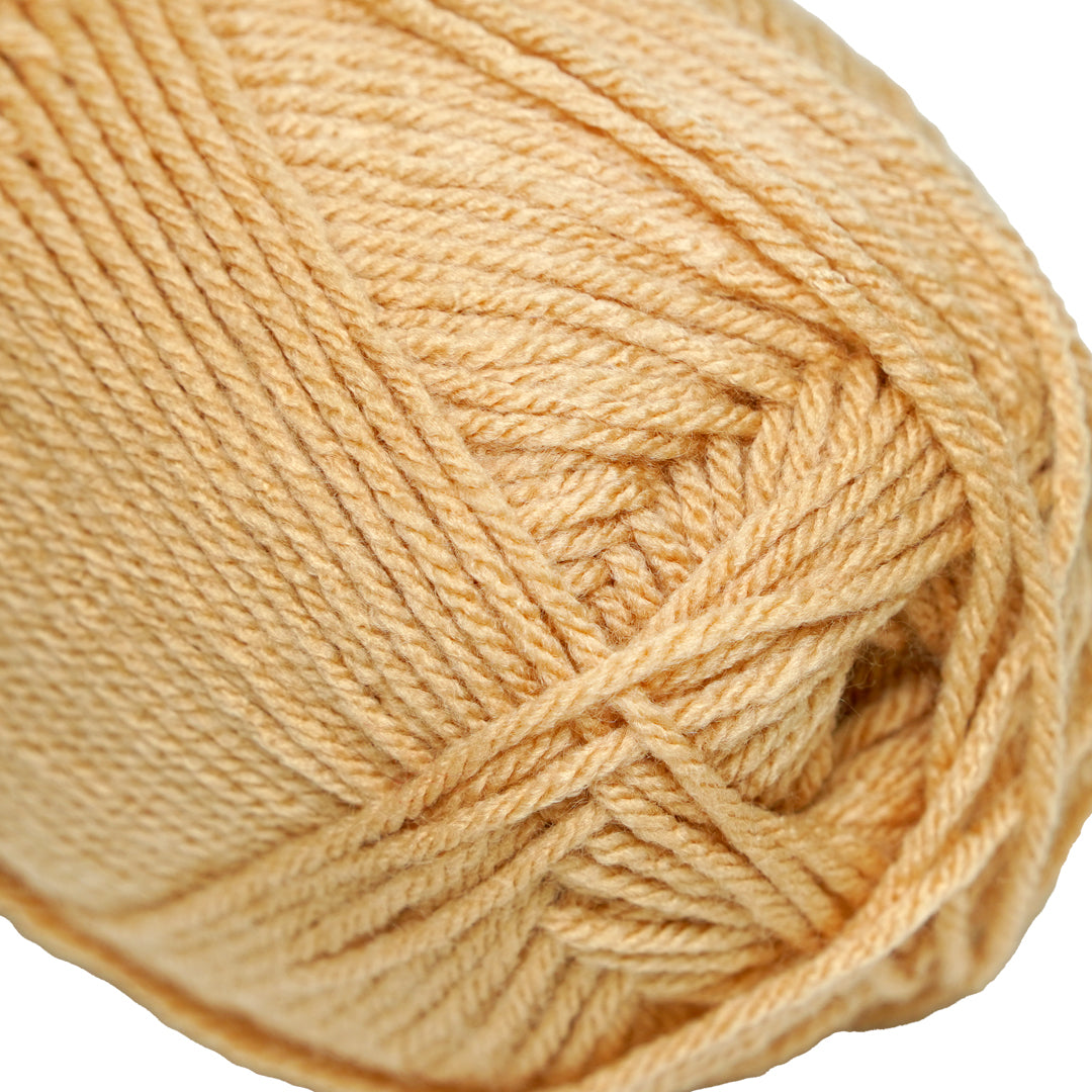 Velvet Touch Knitting/Crochet Yarn 100% Acrylic Light Beige 200m 100g