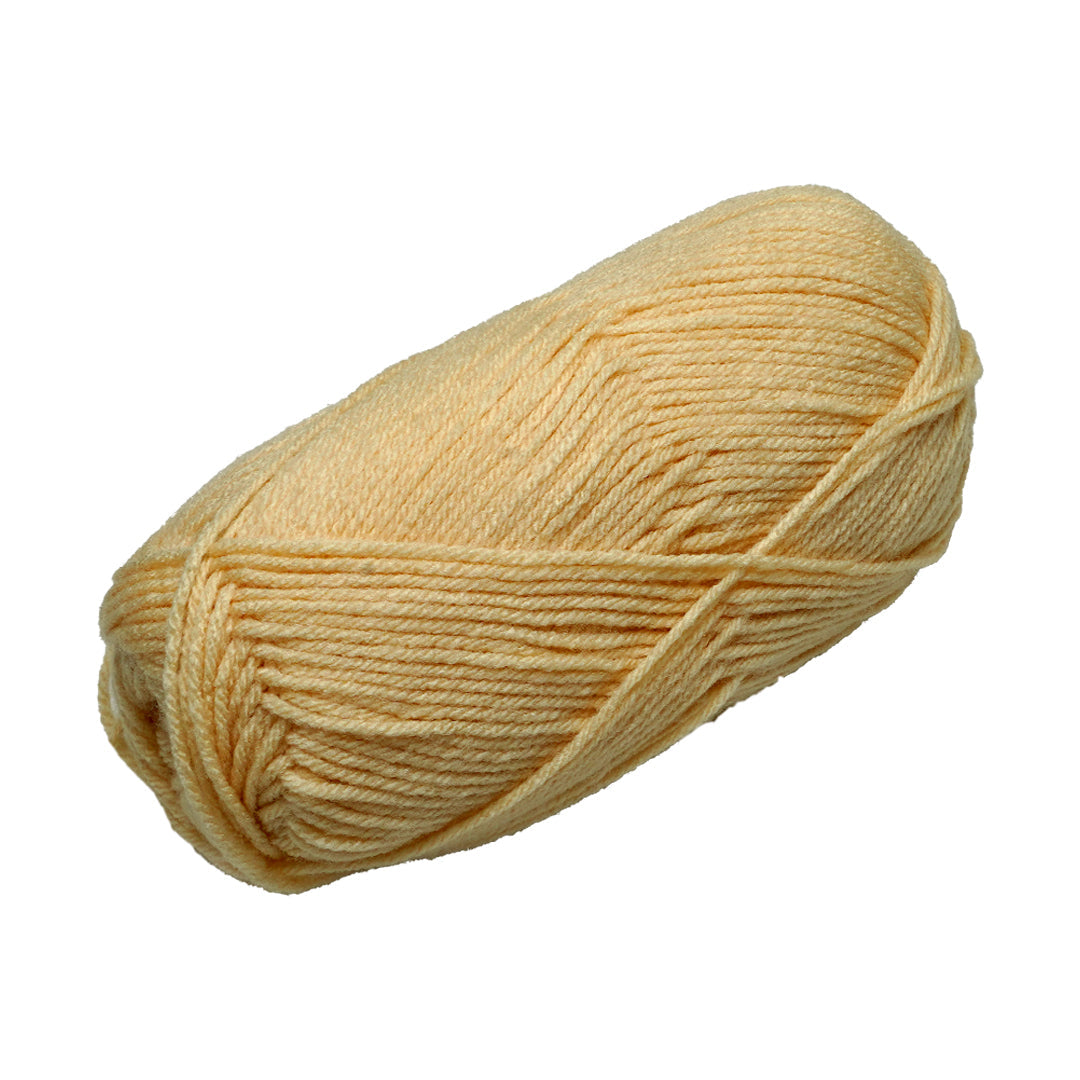 Velvet Touch Knitting/Crochet Yarn 100% Acrylic Wheat 200m 100g