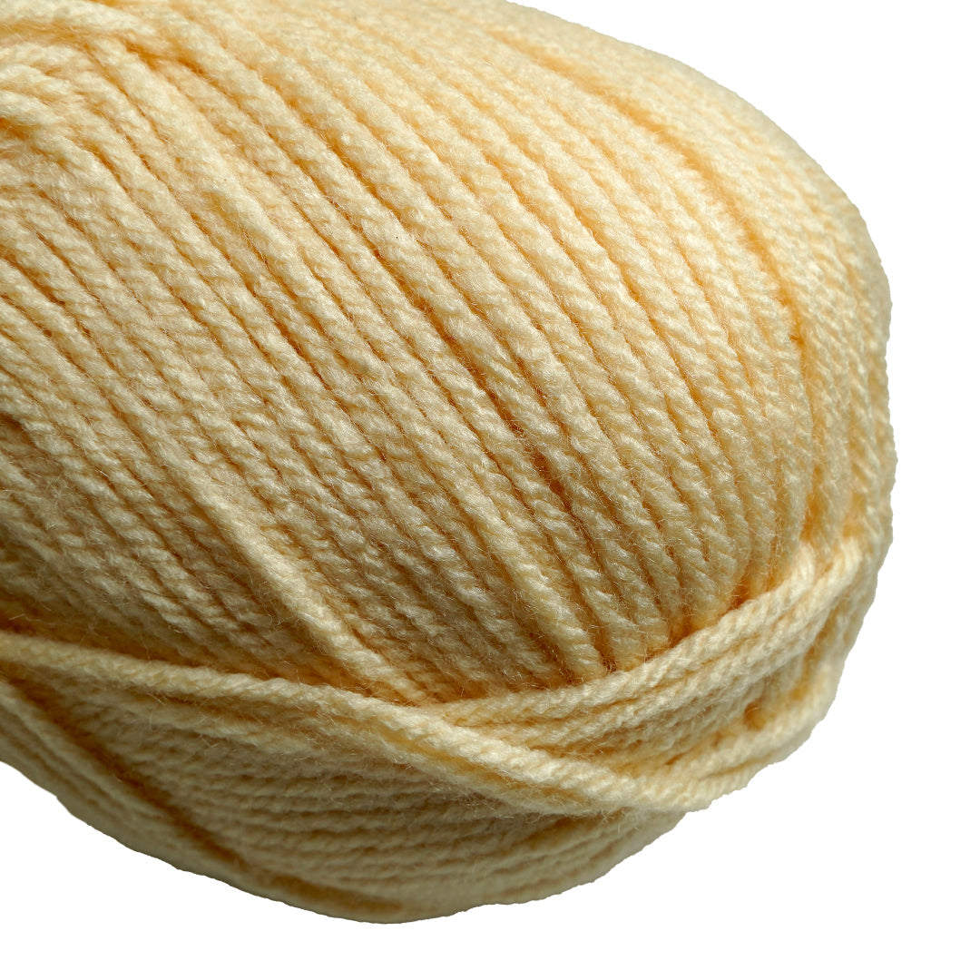 Velvet Touch Knitting/Crochet Yarn 100% Acrylic Wheat 200m 100g