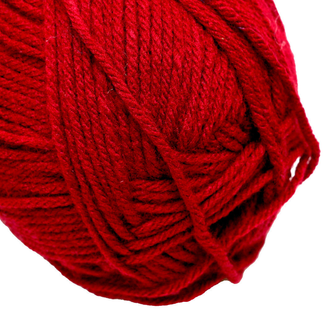 Velvet Touch Knitting/Crochet Yarn 100% Acrylic Burnt Red 200m 100g