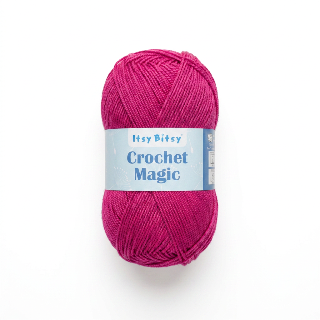 Crochet Magic Knitting/Crochet Yarn 100% Acrylic Sweet Berry 400m 100g