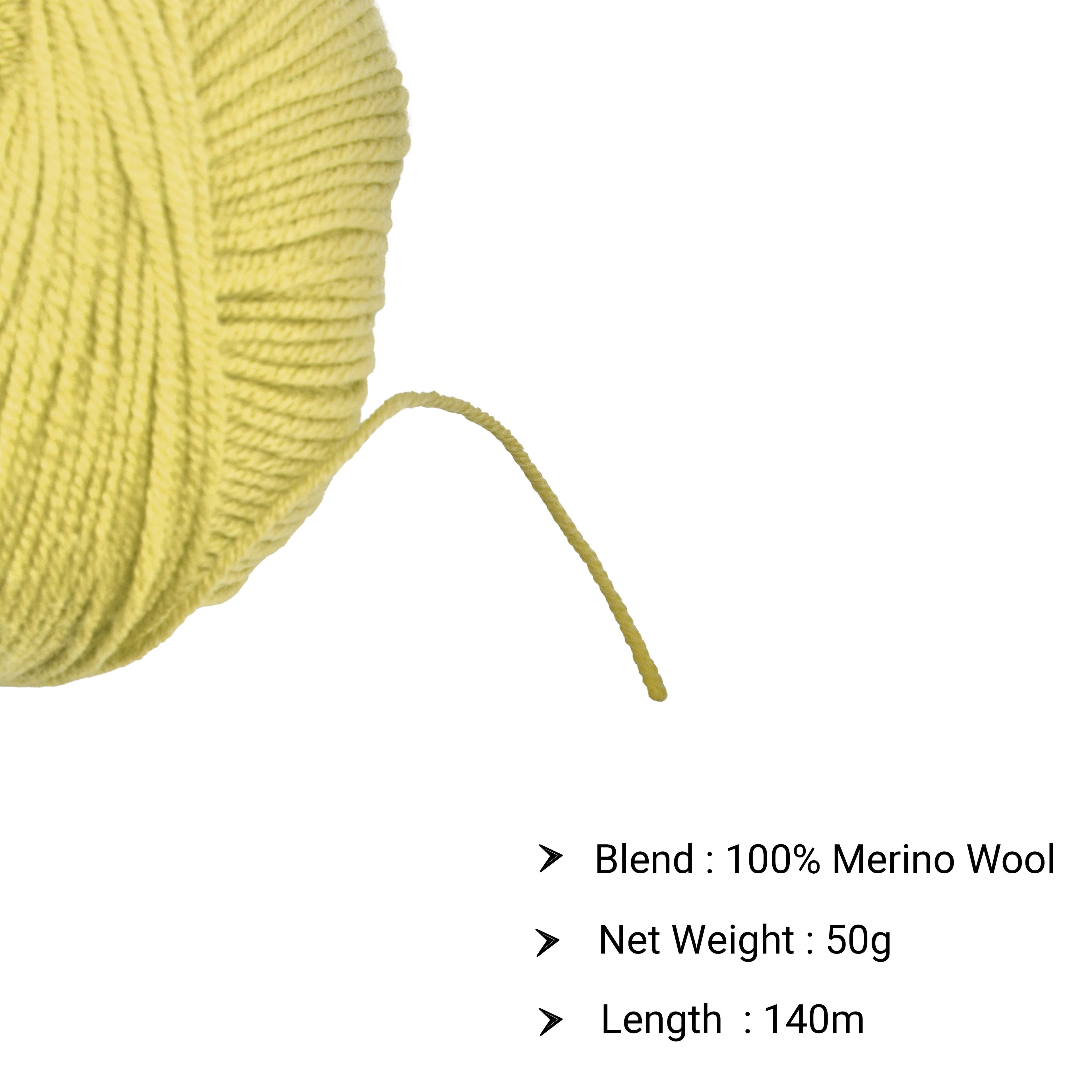 New Zealand Merino Knitting/Crochet Yarn 100% Merino Wool Grey 140m 50g