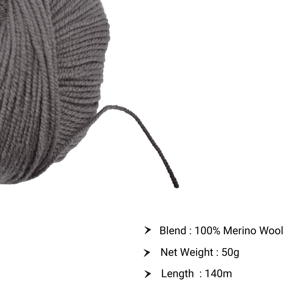 New Zealand Merino Knitting/Crochet Yarn 100% Merino Wool Custard Cream 140m 50g