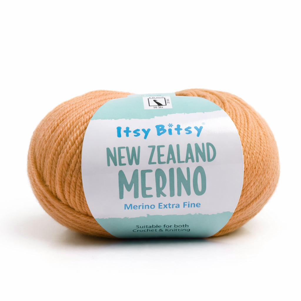 New Zealand Merino Knitting/Crochet Yarn 100% Merino Wool Dusty Orange 140m 50g