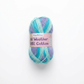 All Weather 100% Cotton Knitting/Crochet Yarn Aqua Orchid 210m 100g