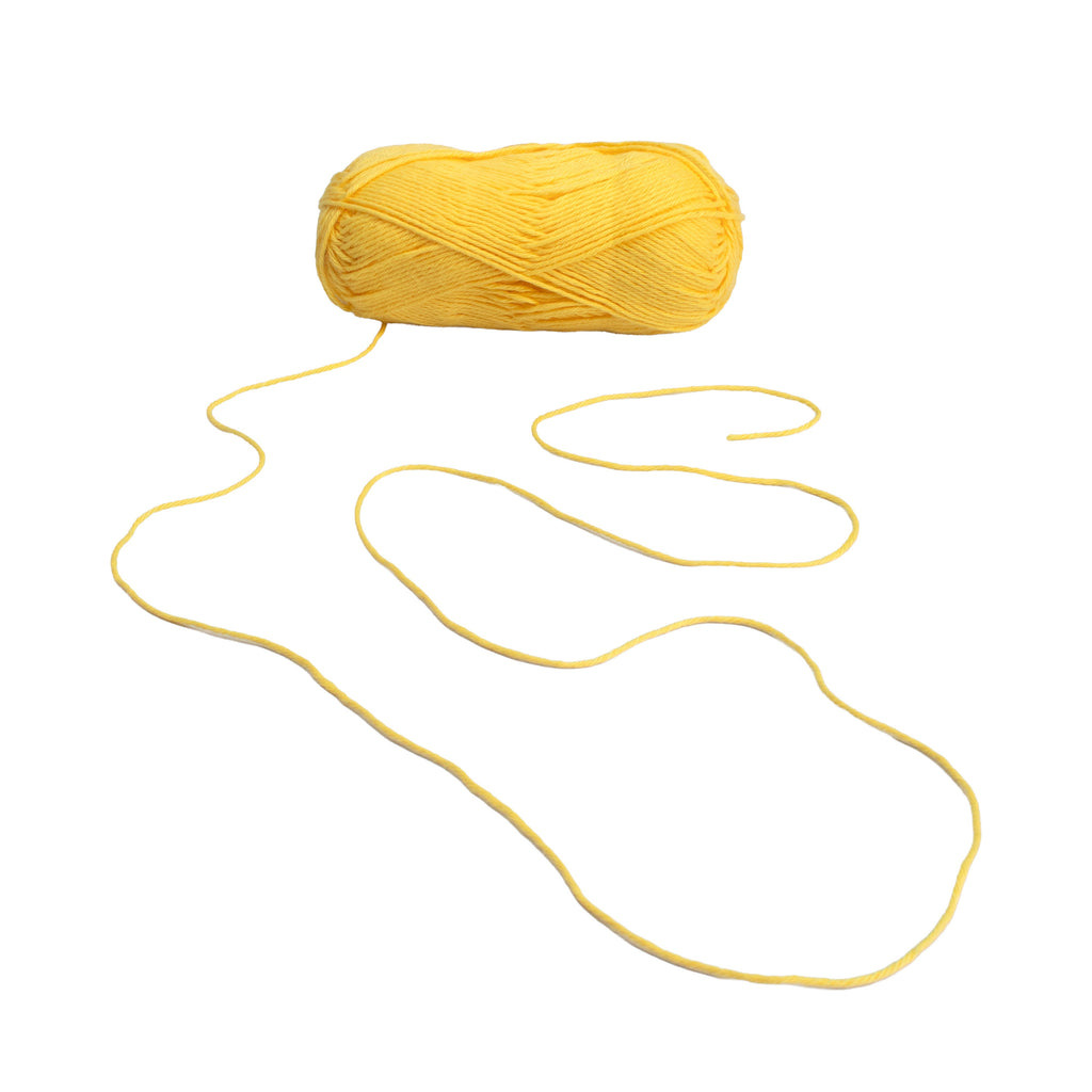 Pure Cotton Knitting/Crochet Yarn 100% Cotton Canary Yellow 130m 50g