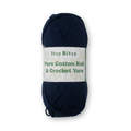 Pure Cotton Knitting/Crochet Yarn 100% Cotton Midnight Purple 130m 50g