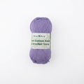 Pure Cotton Knitting/Crochet Yarn 100% Cotton Pastel Purple 130m 50g